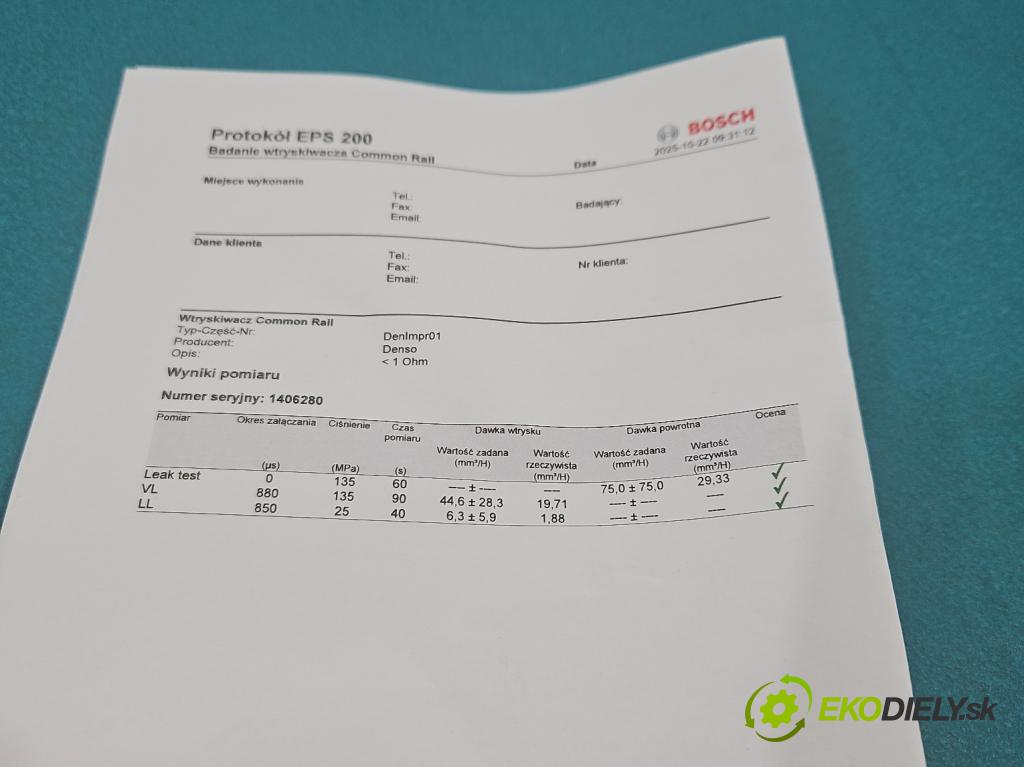 Toyota Corolla E12 2001-2009 2.0 D4D 90 HP manual 66 kW 1995 cm3 5- vstrek 23670-27020 (Vstrekovač paliva)