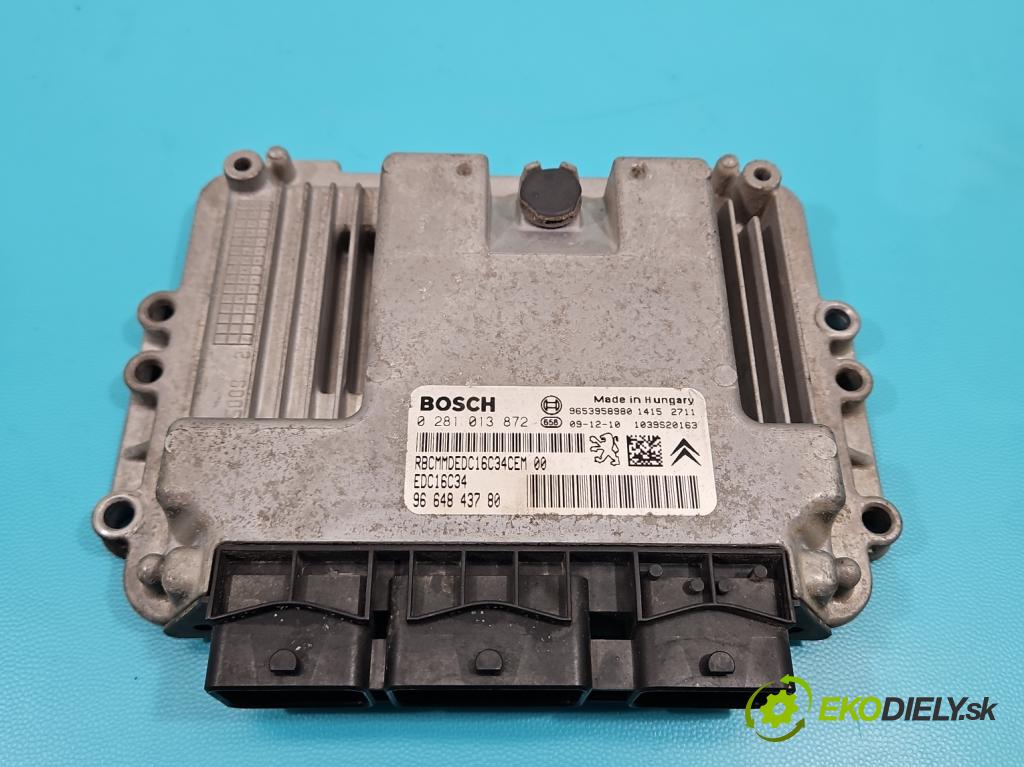 Peugeot Partner II 2008-2018 1.6 hdi 90 HP manual 66,2 kW 1560 cm3 5- riadiaca jednotka motora 0281013872