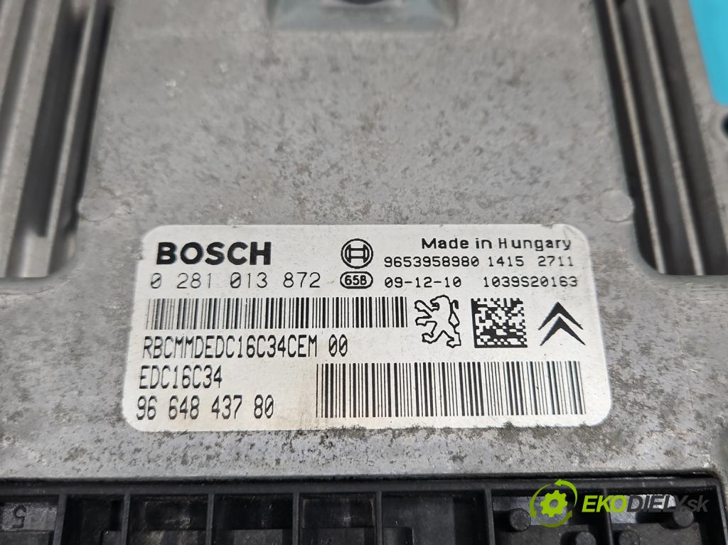 Peugeot Partner II 2008-2018 1.6 hdi 90 HP manual 66,2 kW 1560 cm3 5- riadiaca jednotka motora 0281013872
