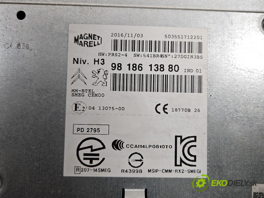 Peugeot 508 2010-2018 1.6 hdi 120 HP automatic 88 kW 1560 cm3 4- Radio originál 9818613880