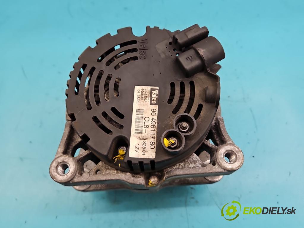 Peugeot 207 1.4 16V 88 HP manual 65 kW 1360 cm3 5- Alternator 9649611780 (Alternátory)