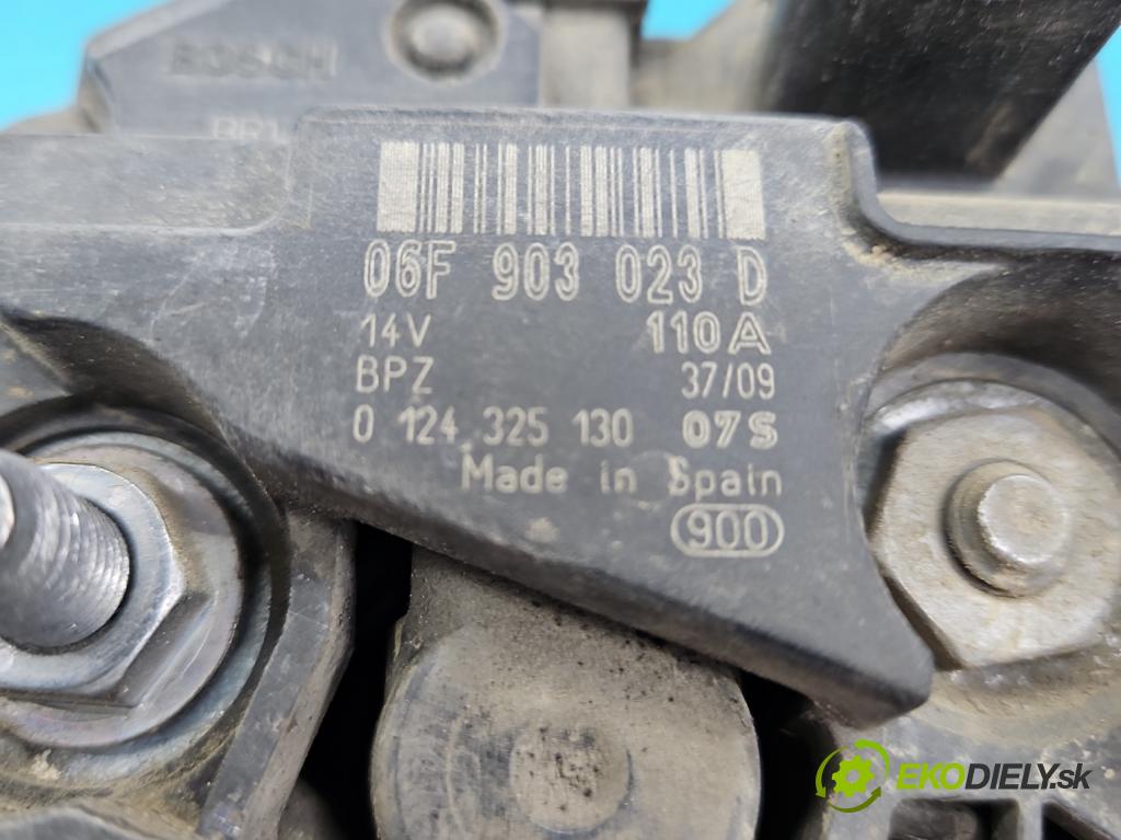 Vw Crafter 2006-2016 2.5 tdi 109 HP manual 80 kW 2461 cm3 5- Alternator 06F903023D (Alternátory)
