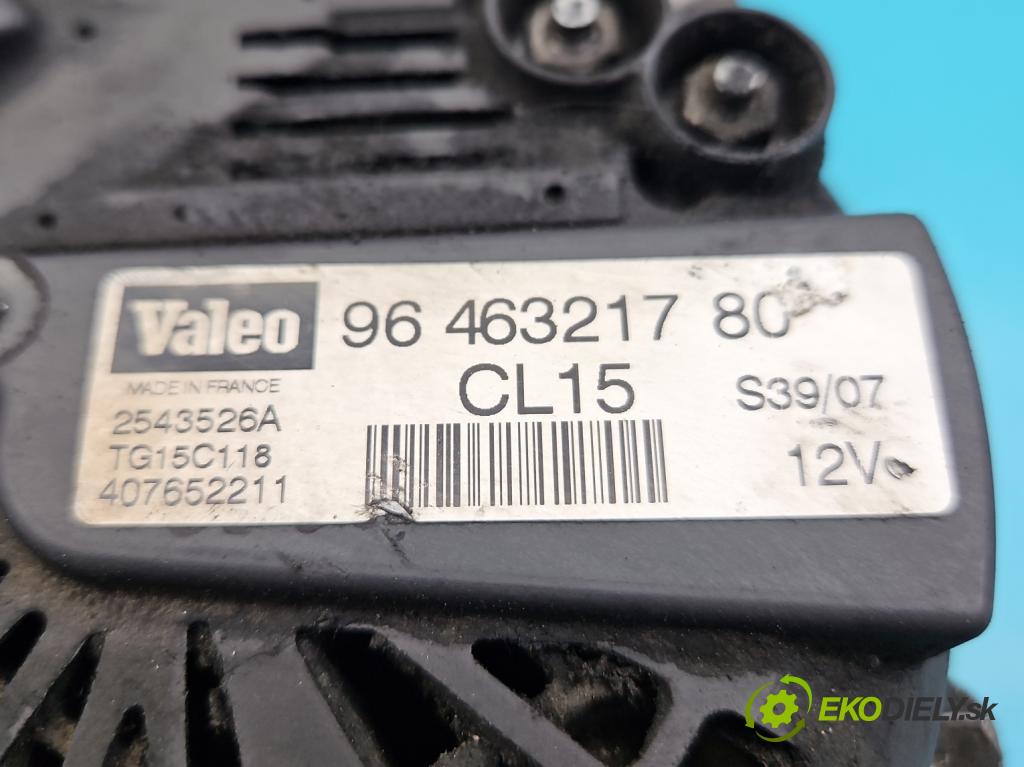 Peugeot 207 1.6 hdi 109 HP manual 80 kW 1560 cm3 2- Alternator 9646321780 (Alternátory)