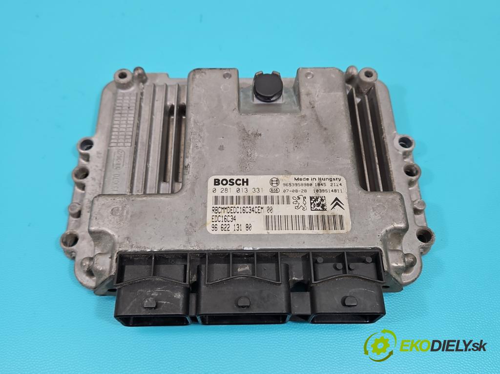 Peugeot 207 1.6 hdi 109 HP manual 80 kW 1560 cm3 2- riadiaca jednotka motora 0281013331