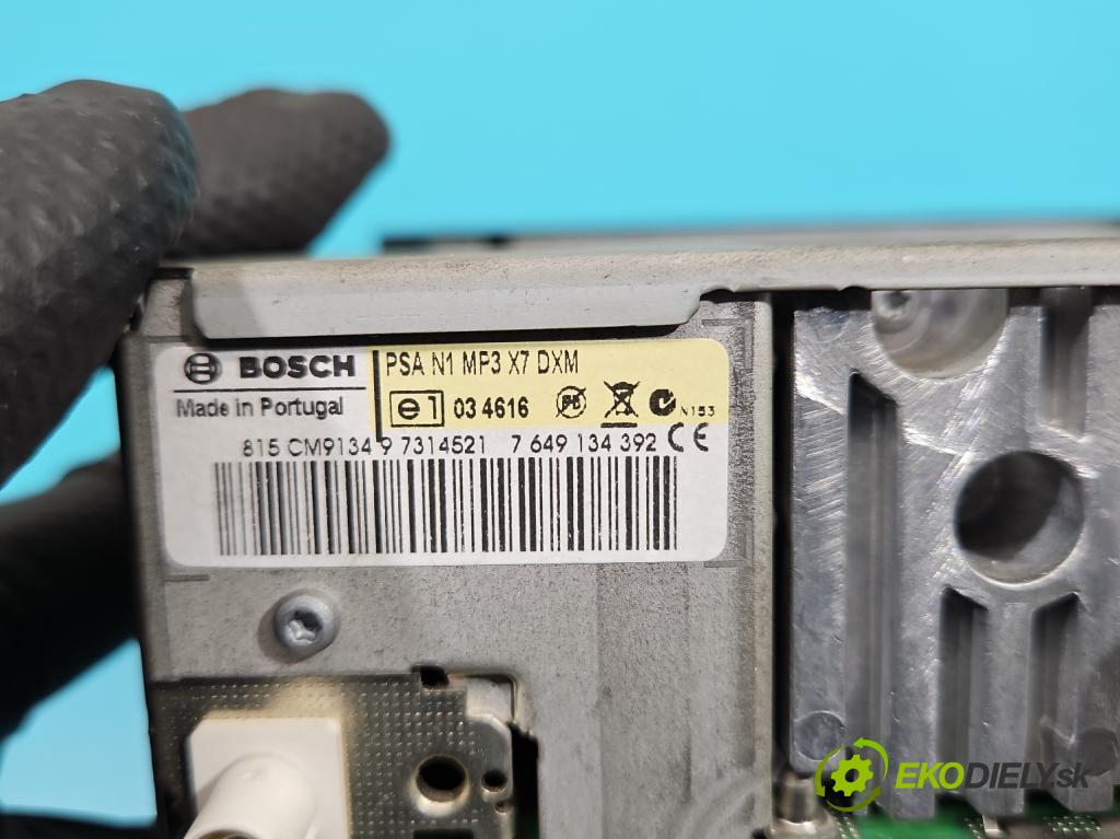 Peugeot Partner II 2008-2018 1.6 hdi 90 HP manual 66,2 kW 1560 cm3 5- Radio originál 9666968177