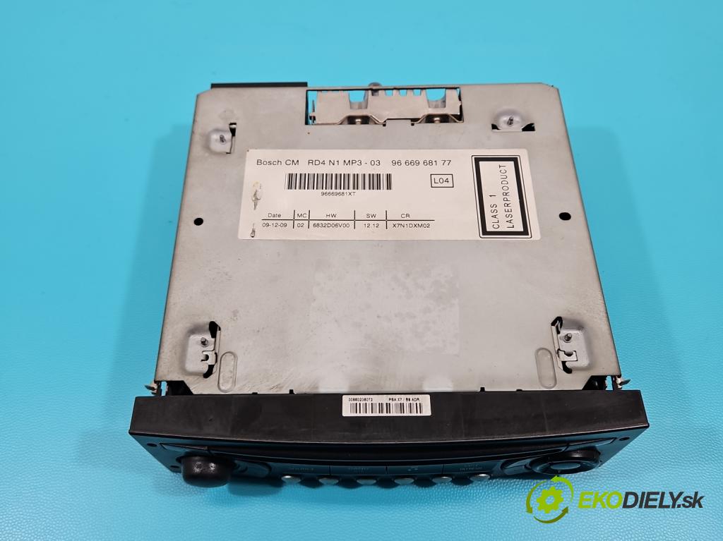 Peugeot Partner II 2008-2018 1.6 hdi 90 HP manual 66,2 kW 1560 cm3 5- Radio originál 9666968177