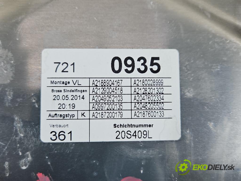 Mercedes CLS II C218 2010-2018 4.7 V8 (278922) automatic 315 kW 4664 cm3 4- mechanismus stahování přední levý A2188904167