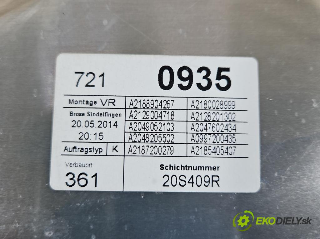 Mercedes CLS II C218 2010-2018 4.7 V8 automatic 315 kW 4664 cm3 4- mechanismus stahování přední pravý 918236-102