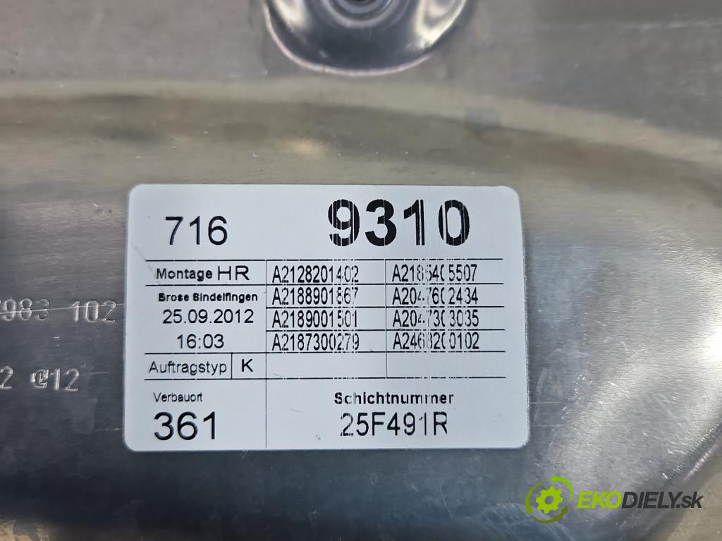 Mercedes CLS II C218 2010-2018 4.7 V8 automatic 315 kW 4664 cm3 4- mechanismus stahování zadní pravý