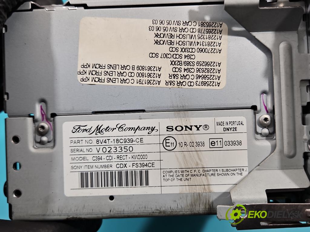 Ford Kuga Mk1 2008-2013 2.0 cdti 140 HP automatic 103 kW 1997 cm3 5- Radio originál 8V4T-18C939-CE