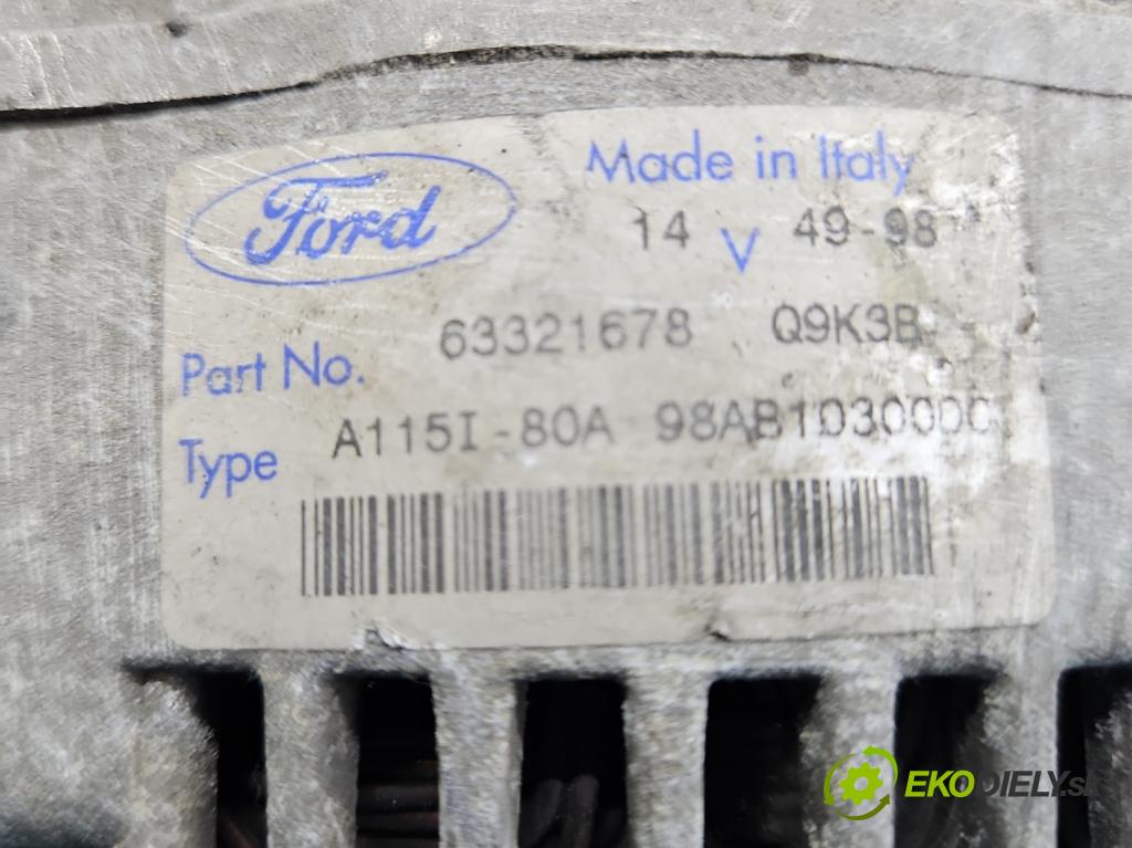 Ford Focus Mk1 1998-2004 1.8 16V 116 HP manual 85 kW 1796 cm3 5- Alternator 63321678 (Alternátory)