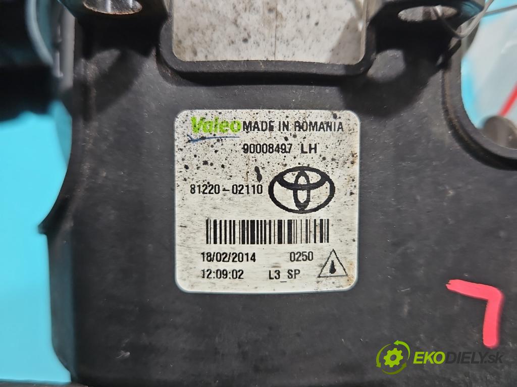 Toyota Corolla E16/E18  2013-2019 1.6 16V 132 hp manual 97 kW 1598 cm3 4- Halogen levý 90008497 (Ostatné)