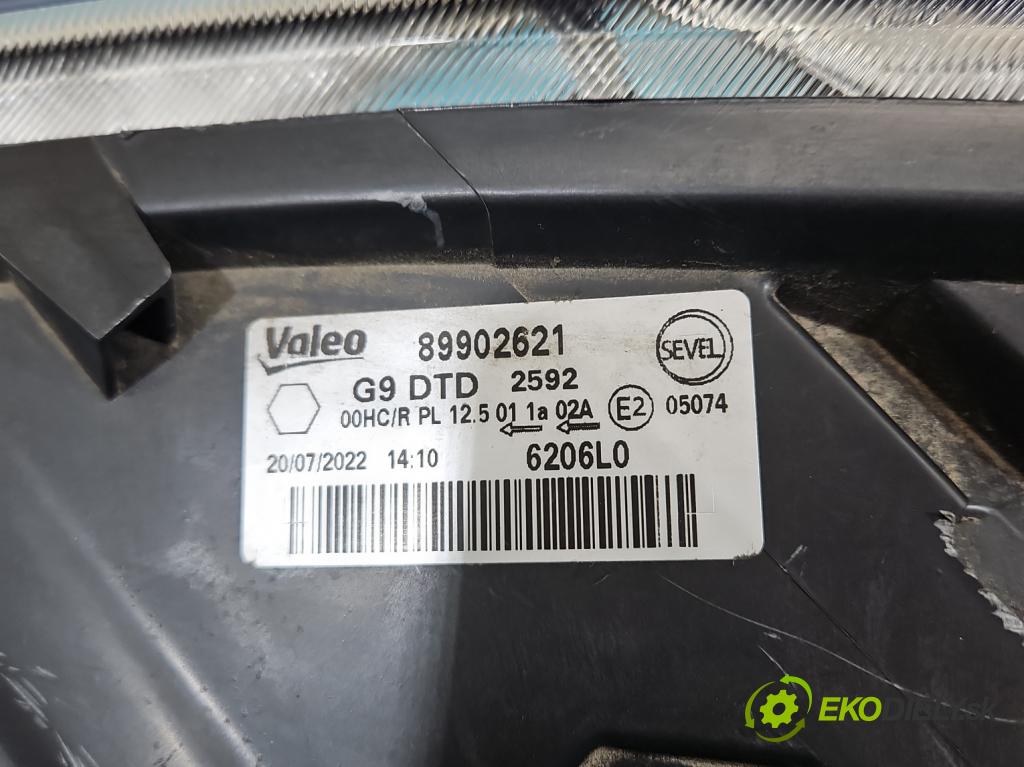 Fiat Scudo II 2006-2016 2.0 jtd 128 HP manual 94 kW 1997 cm3 5- Reflektor: pravý 89902621 (Pravé)