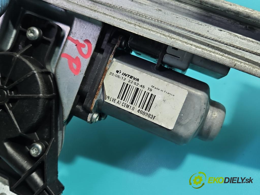 Fiat Scudo II 2006-2016 2.0 jtd 128 hp manual 94 kW 1997 cm3 5- mechanismus stahování přední pravý 400983F