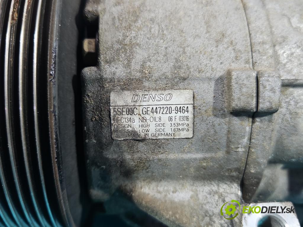 Toyota Yaris I 1999-2005 1.3 vvti 87 hp manual 64 kW 1298 cm3 5- Kompresor: klíma 447220-9464 (Kompresory)
