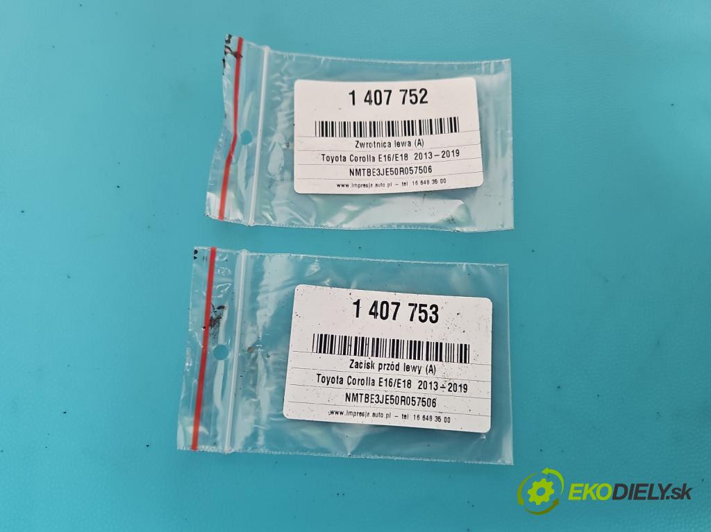 Toyota Corolla E16/E18  2013-2019 1.6 16V 132  HP manual 97 kW 1598 cm3 4- brzdič predné ľavý  (Ostatné)