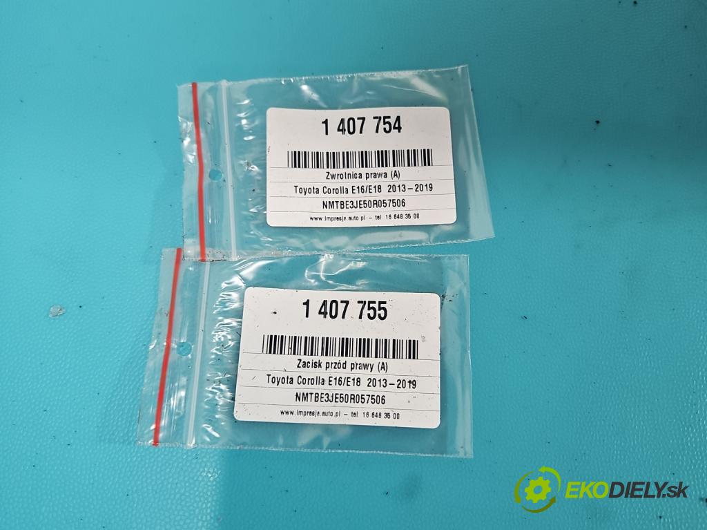 Toyota Corolla E16/E18  2013-2019 1.6 16V 132  HP manual 97 kW 1598 cm3 4- brzdič predné pravý  (Ostatné)