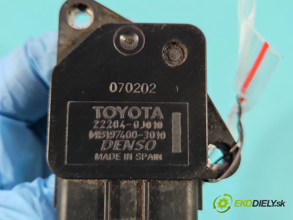 Toyota Yaris II 2005-2011 1.3 vvti (2 87 HP manual 64 kW 1298 cm3 3- průtokoměr: 197400-3010 (Váhy vzduchu)