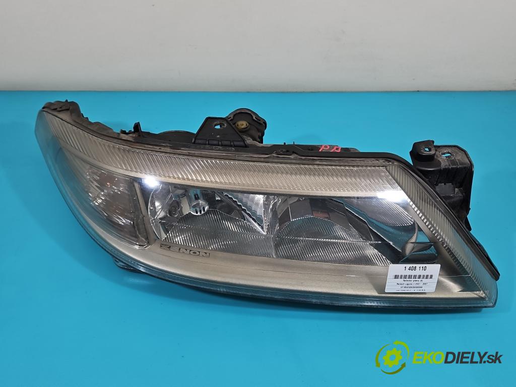 Renault Laguna II 2001-2007 1.9 dci 120 HP manual 88 kW 1870 cm3 5- Reflektor: pravý 8200163324 (Pravé)