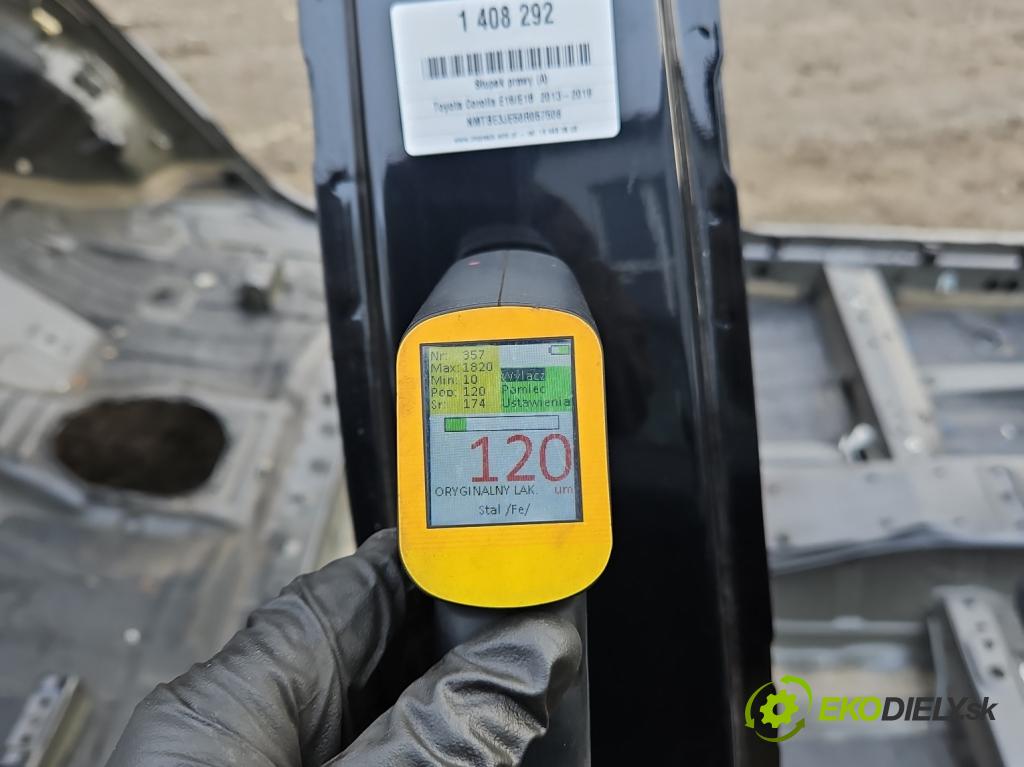 Toyota Corolla E16/E18 2013-2019 1.6 16V 132 hp manual 97 kW 1598 cm3 4- práh pravý (Ostatní)