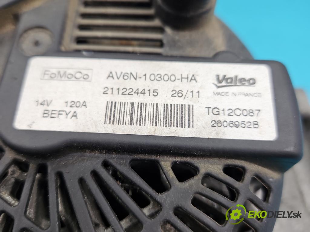 Ford Fiesta Mk7 2008-2017 1.2 16V 82 HP manual 60 kW 1242 cm3 5- Alternator AV6N-10300-HA (Alternátory)