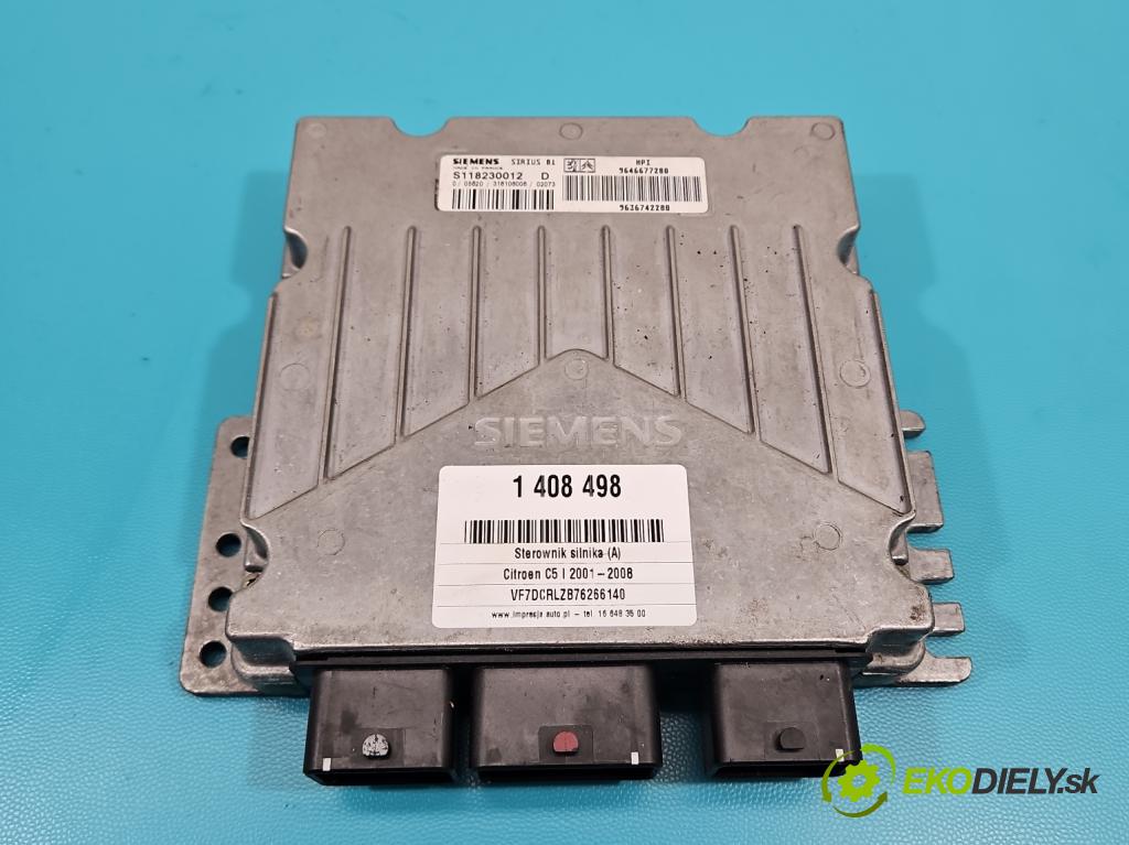 Citroen C5 I 2001-2008 2.0 16V 140 HP manual 103 kW 1997 cm3 5- riadiaca jednotka motora 9646677280