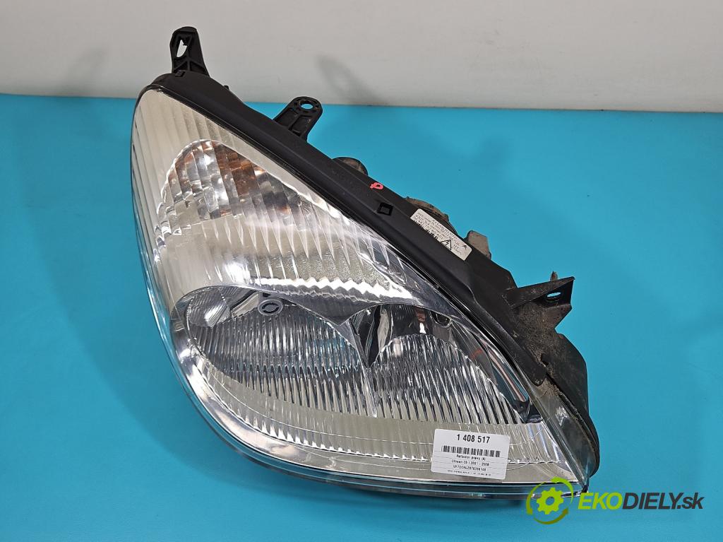 Citroen C5 I 2001-2008 2.0 16V 140 HP manual 103 kW 1997 cm3 5- Reflektor: pravý 9644275280 (Pravé)