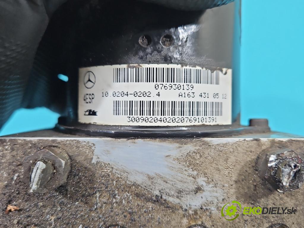 Mercedes ML W163 1997-2005 4.3 V8 272 HP automatic 200 kW 4266 cm3 5- čerpadlo abs 076930139 (Pumpy ABS)