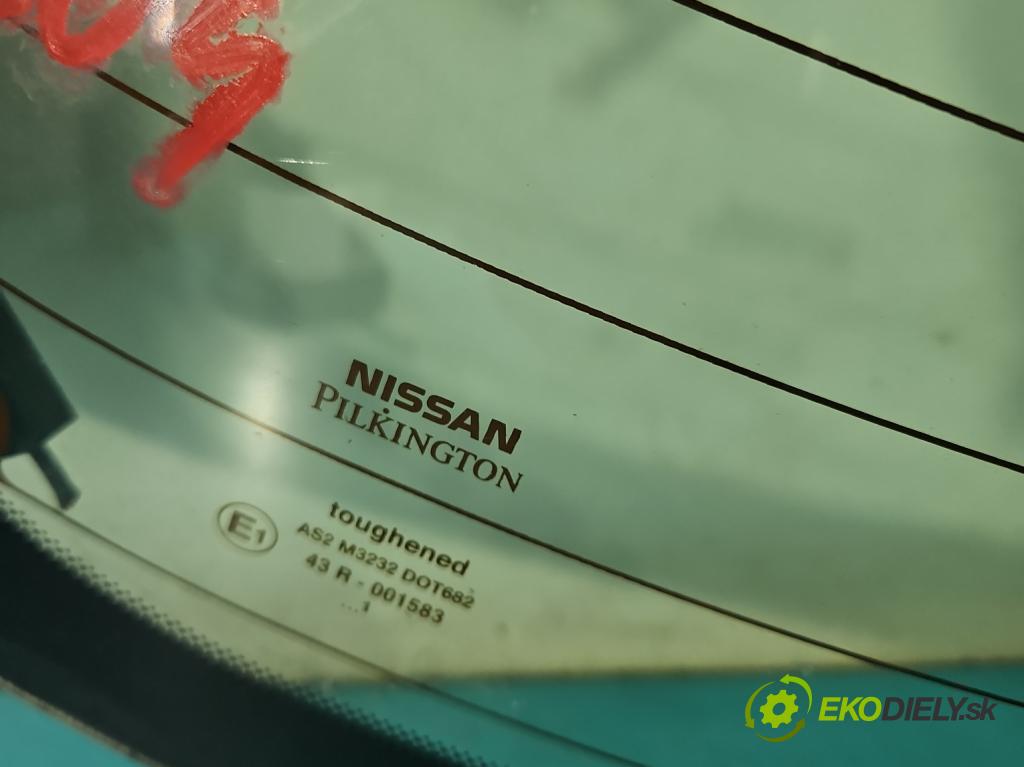 Nissan Almera N16 2000-2006 1.5 16V 90 hp manual 66 kW 1498 cm3 3- sklo zadní  (Okna zadní)
