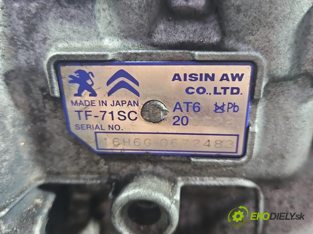 Peugeot 508 2010-2018 1.6 hdi 120 HP automatic 88 kW 1560 cm3 4- prevodovka stupeň,rýchlosť automat 20GE23