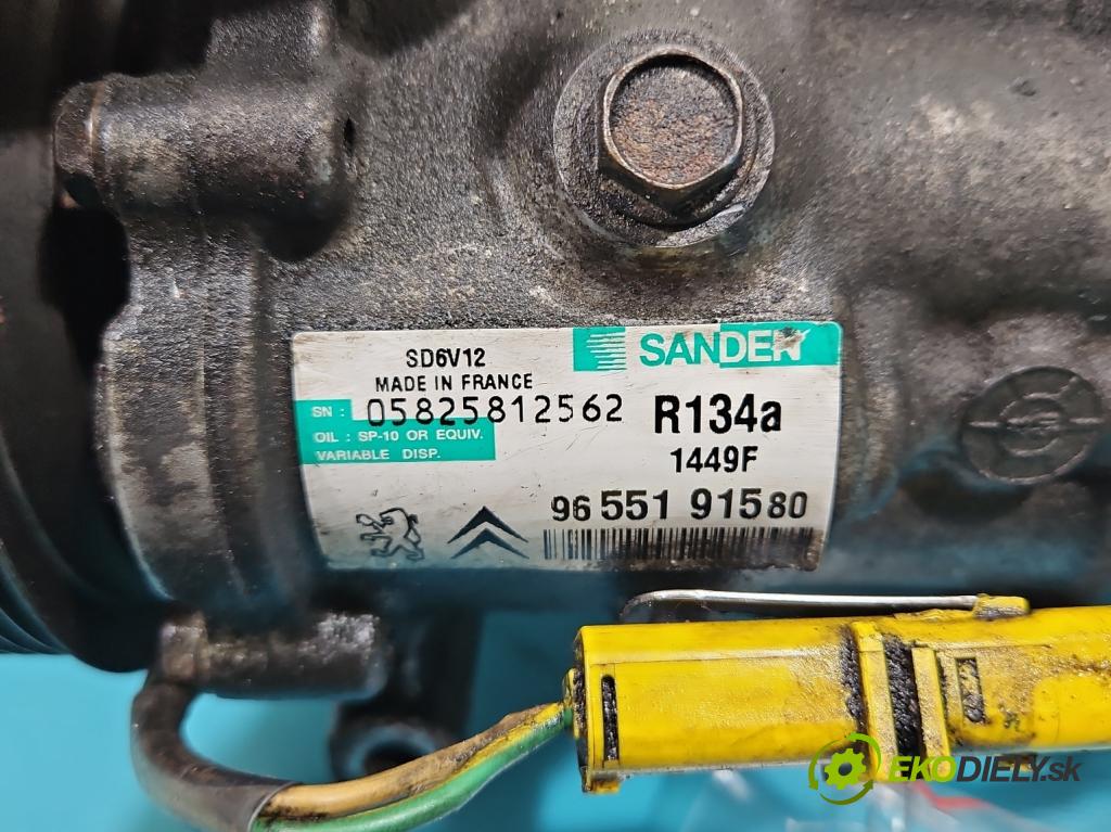 Peugeot Partner II 2008-2018 1.6 hdi 90 hp manual 66,2 kW 1560 cm3 5- Kompresor: klíma 9655191580 (Kompresory)