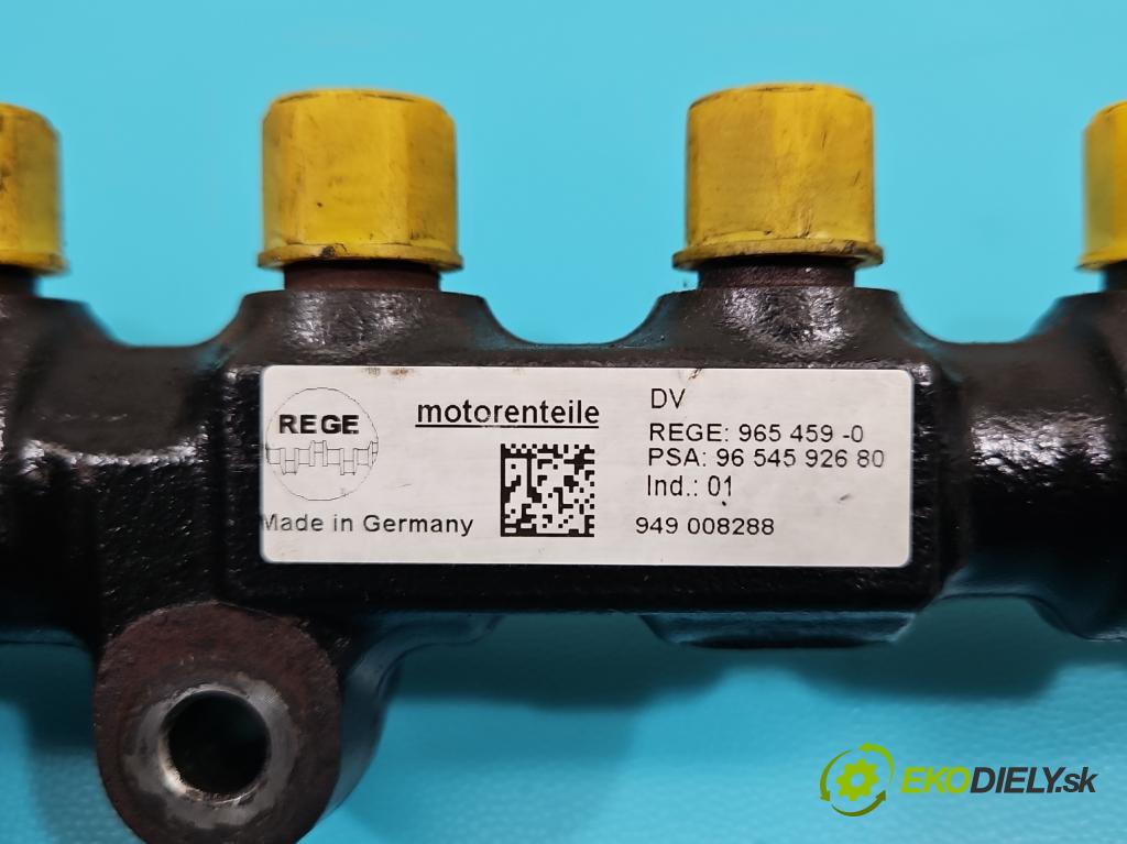 Peugeot Partner II 2008-2018 1.6 hdi 90 HP manual 66,2 kW 1560 cm3 5- lišta vstrekovacia 9654592680 (Vstrekovacie lišty)