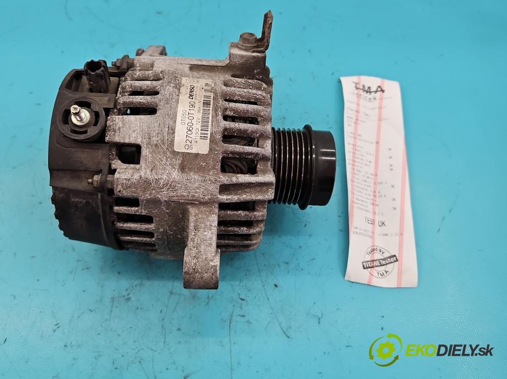 Toyota Corolla E16/E18  2013-2019 1.6 16V 132  HP manual 97 kW 1598 cm3 4- Alternator 27060-0T190 (Alternátory)