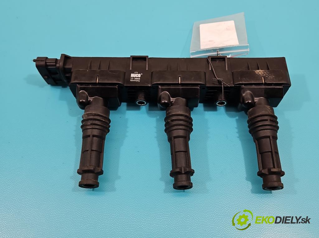 Opel Corsa C 2000-2006 1.0 12V 60 HP manual 44 kW 998 cm3 3- cievka zapaľovacia  (Zapaľovacie cievky, moduly)