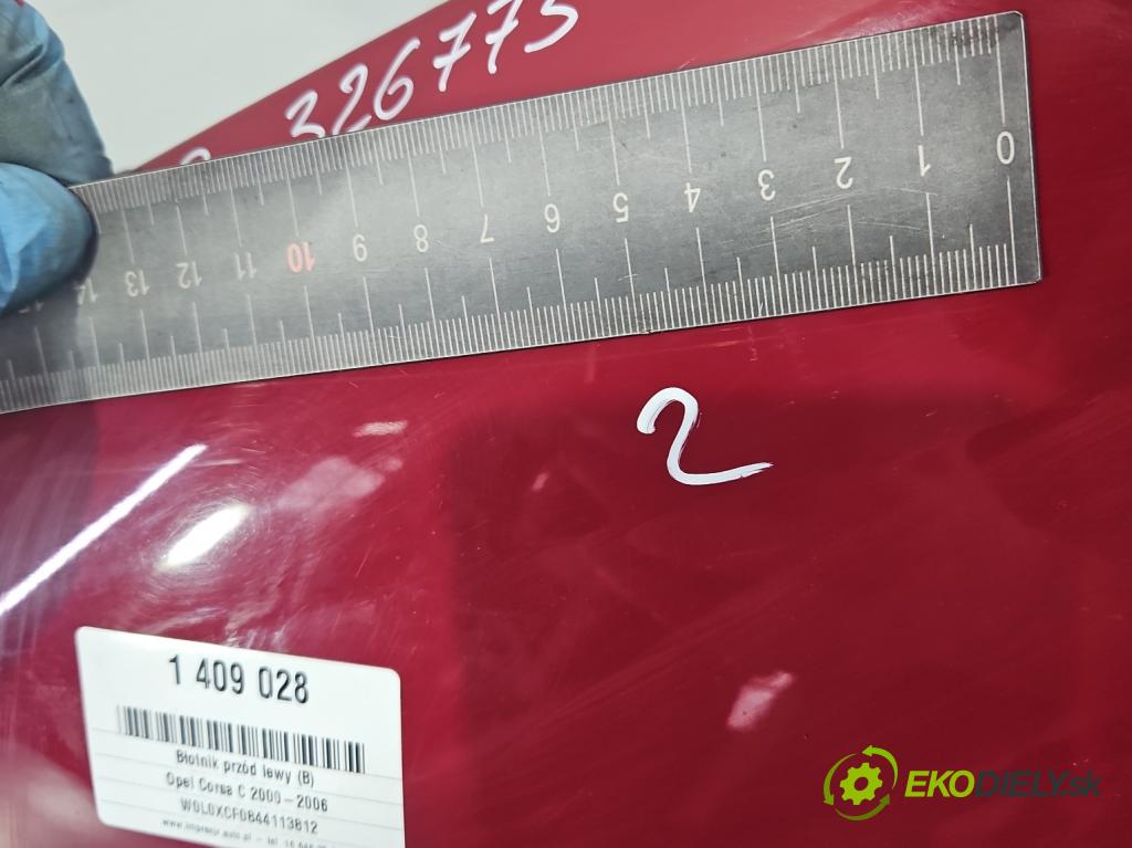 Opel Corsa C 2000-2006 1.0 12V 60 hp manual 44 kW 998 cm3 3- blatnik přední levý  (Predné ľavé)