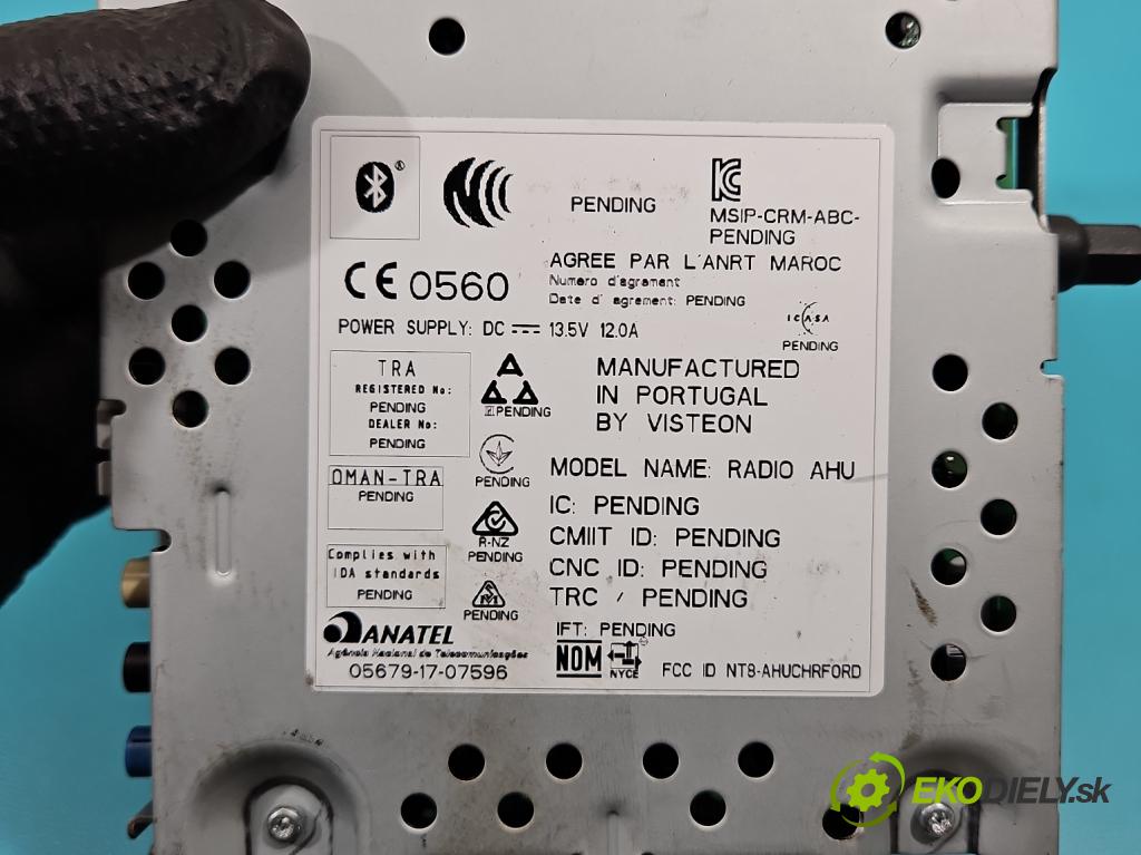 Ford Fiesta MK8 2016-2023 1.1 71 HP manual 52 kW 1084 cm3 5- Radio originál H1BT-18D832-AL