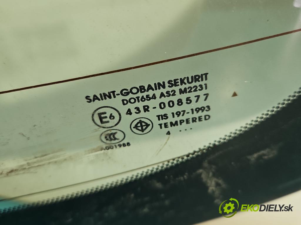 Mazda 3 I BK 2003-2009 1.6 16V 105 hp manual 77 kW 1598 cm3 5- sklo zadní  (Okna zadní)