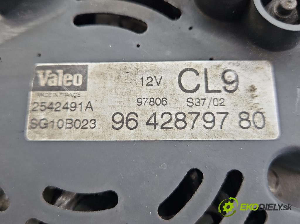 Peugeot 307 1.6 16V 109 HP manual 80 kW 1587 cm3 5- Alternator 9642879780 (Alternátory)