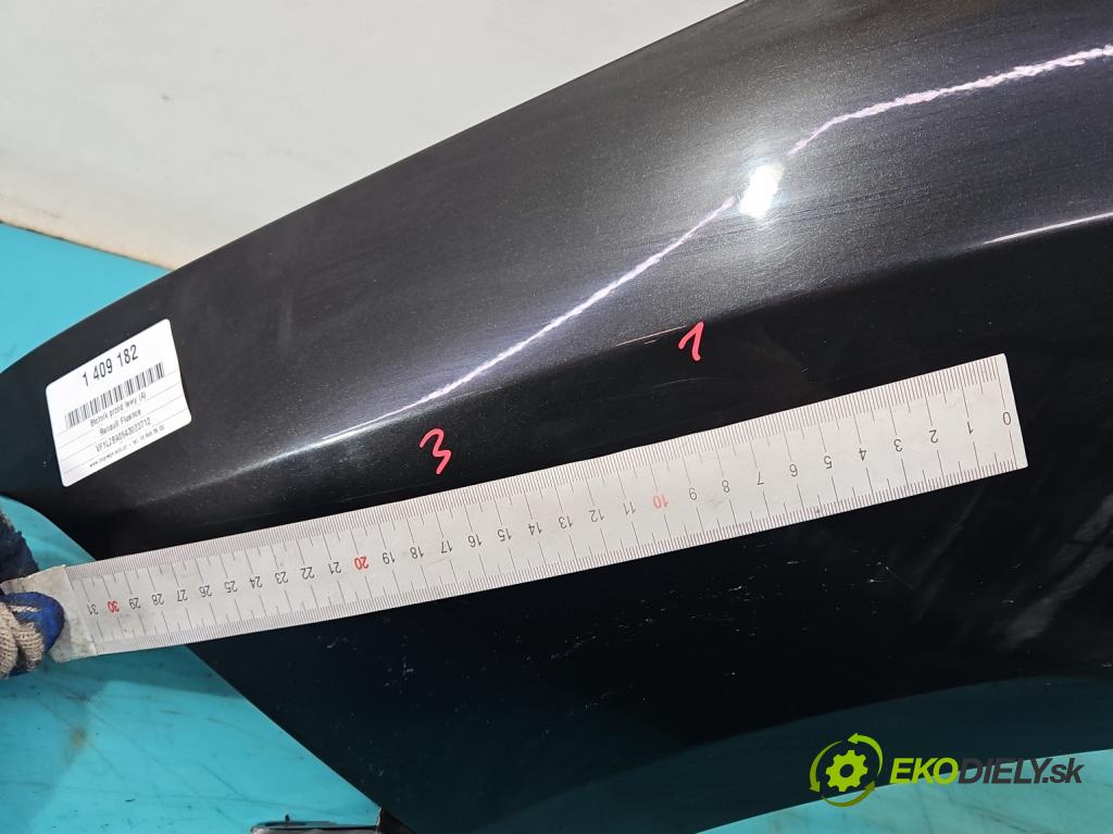 Renault Fluence 1.5 dci 86 HP manual 63 kW 1461 cm3 4- blatník predné ľavý  (Predné ľavé)