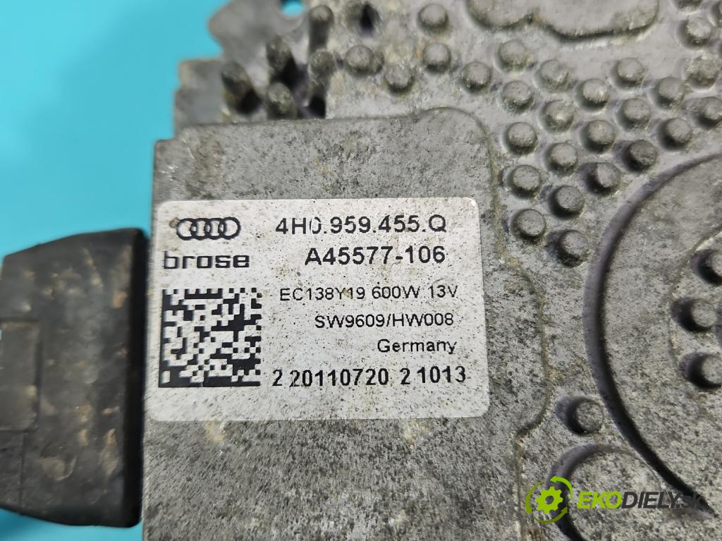 Audi A8 D4 2009-2017 3.0 V6 tdi 250 HP automatic 184 kW 2967 cm3 4- Ventilátor chladiča 4H0959455Q