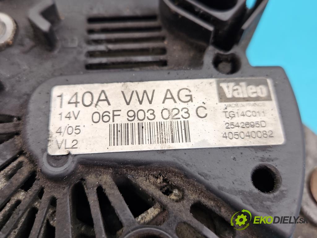 Vw Golf V 2003-2009 2.0 tdi 140 HP manual 103 kW 1968 cm3 5- Alternator 06F903023C (Alternátory)