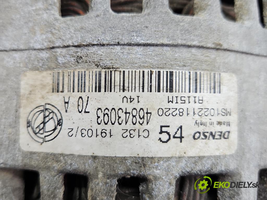 Fiat Punto II 1999-2010 1.2 60 HP manual 44 kW 1242 cm3 5- Alternator 46843093 (Alternátory)