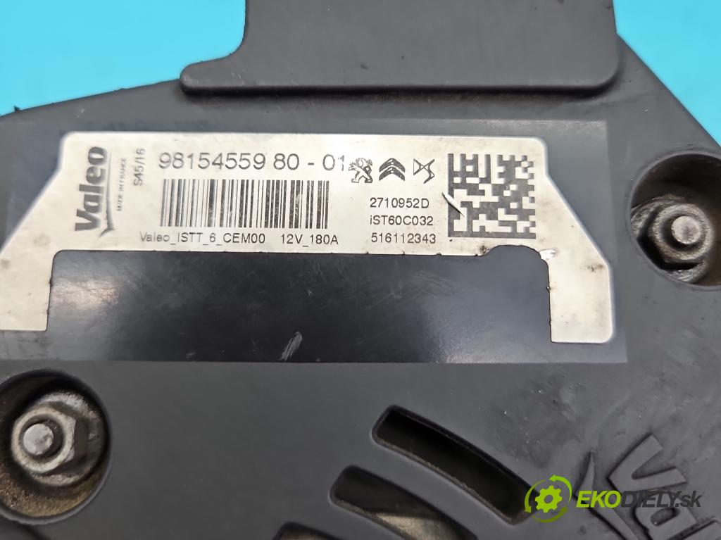 Peugeot 508 2010-2018 1.6 hdi 120 HP automatic 88 kW 1560 cm3 4- Alternator 9815455980 (Alternátory)