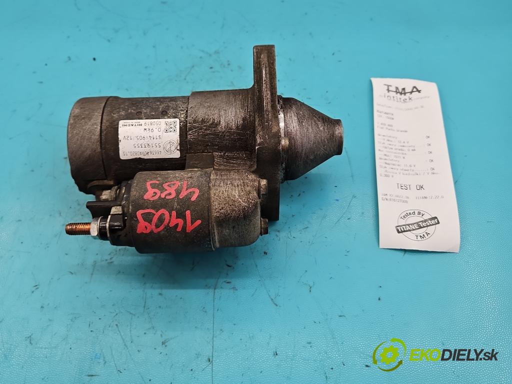 Fiat Punto Grande 1.2 8V 65 HP manual 48 kW 1242 cm3 3- štartér 55193355 (Štartéry)