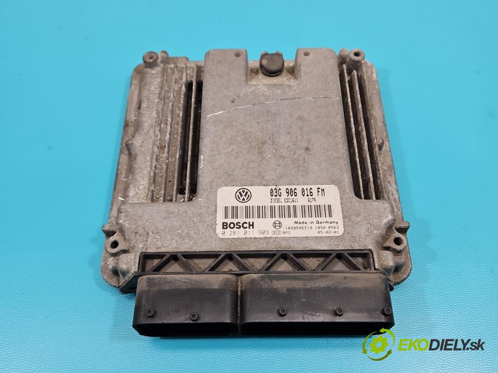 Vw Golf V 2003-2009 2.0 tdi 140 HP manual 103 kW 1968 cm3 5- riadiaca jednotka motora 03G906016FM