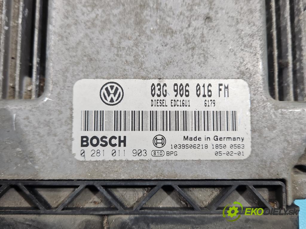 Vw Golf V 2003-2009 2.0 tdi 140 HP manual 103 kW 1968 cm3 5- riadiaca jednotka motora 03G906016FM