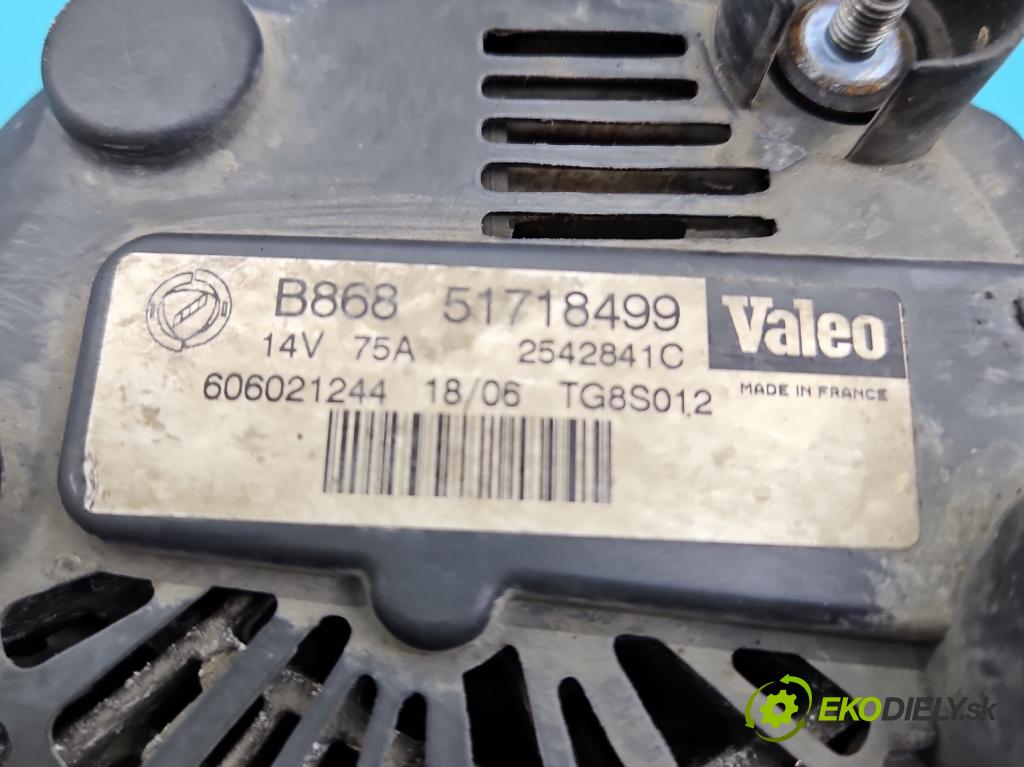 Lancia Ypsilon II 2003-2011 1,3.0 jtd 69KM manual 51 kW 1248 cm3 3- Alternator 51718499 (Alternátory)