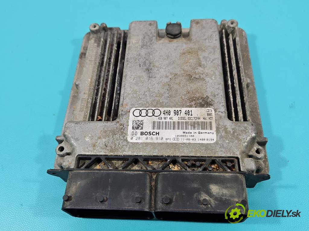 Audi A8 D4 2009-2017 3.0 V6 tdi 250 HP automatic 184 kW 2967 cm3 4- riadiaca jednotka motora 4H0907401