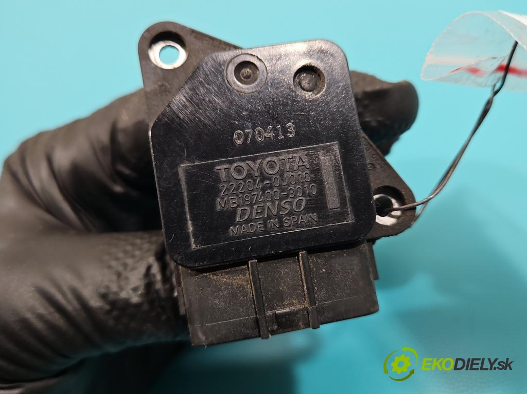 Toyota Yaris II 2005-2011 1.3 vvti 87 HP manual 64 kW 1298 cm3 5- průtokoměr: 22204-0J010 (Váhy vzduchu)