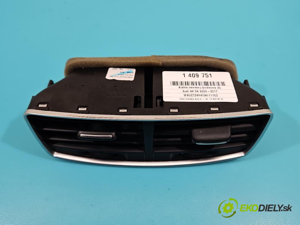 Audi A8 D4 2009-2017 3.0 V6 tdi 250 HP automatic 184 kW 2967 cm3 4- Mřížka: kúrenia stredová 4H0819203A (Mriežky kúrenia (fukáre))